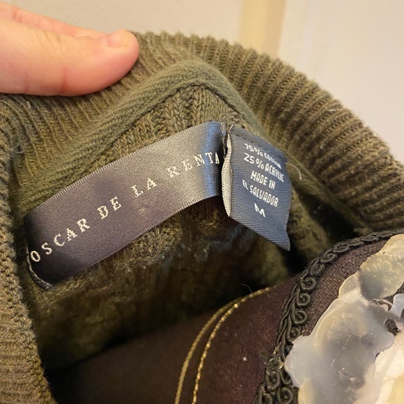 Sage Green Oscar De La Renta Sweater - Picture 5 of 8